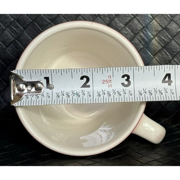 Homer Laughlin HEAVY Restaurant Ware Pink Red Ombre White Coffee Cup Saucer Set - Picture 5 of 13